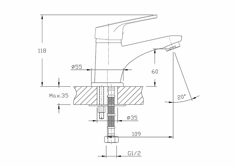 Приобрести haiba смеситель для раковины 118мм, хром hb-1016