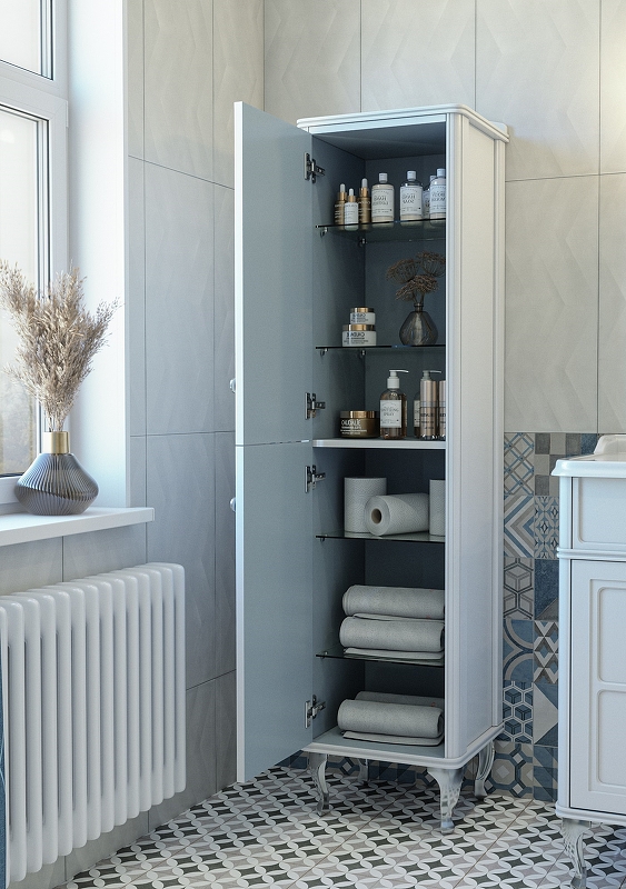 Приобрести caprigo пенал напольный borgo 40 см, левосторонний, белый 33450l-в231