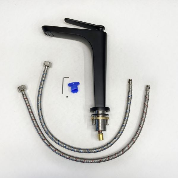 Приобрести comforty высокий смеситель для раковины 28 см, черный матовый, fc088b-cmt