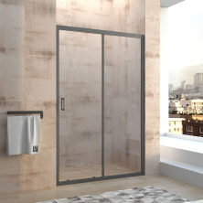 Veconi Душевая дверь Vianno VN-40B, 140x185 см, Черный, прозрачное VN40B-140-01-C1