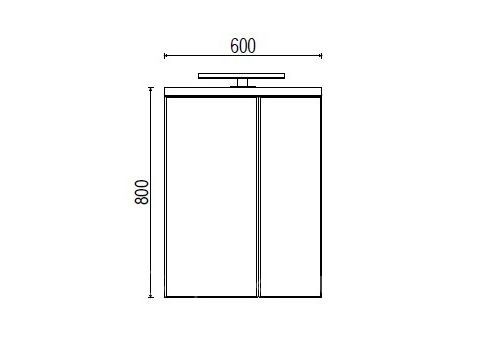 Приобрести зеркало шкаф акватон брук 60 см, 1a200502bc010