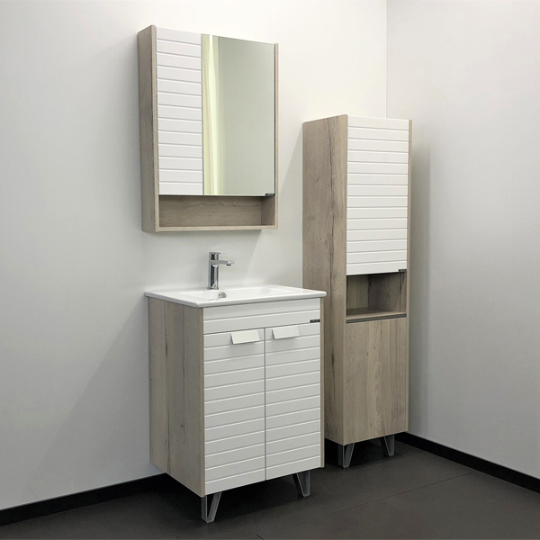 Приобрести сomforty пенал "клеон-40", белый/дуб дымчатый