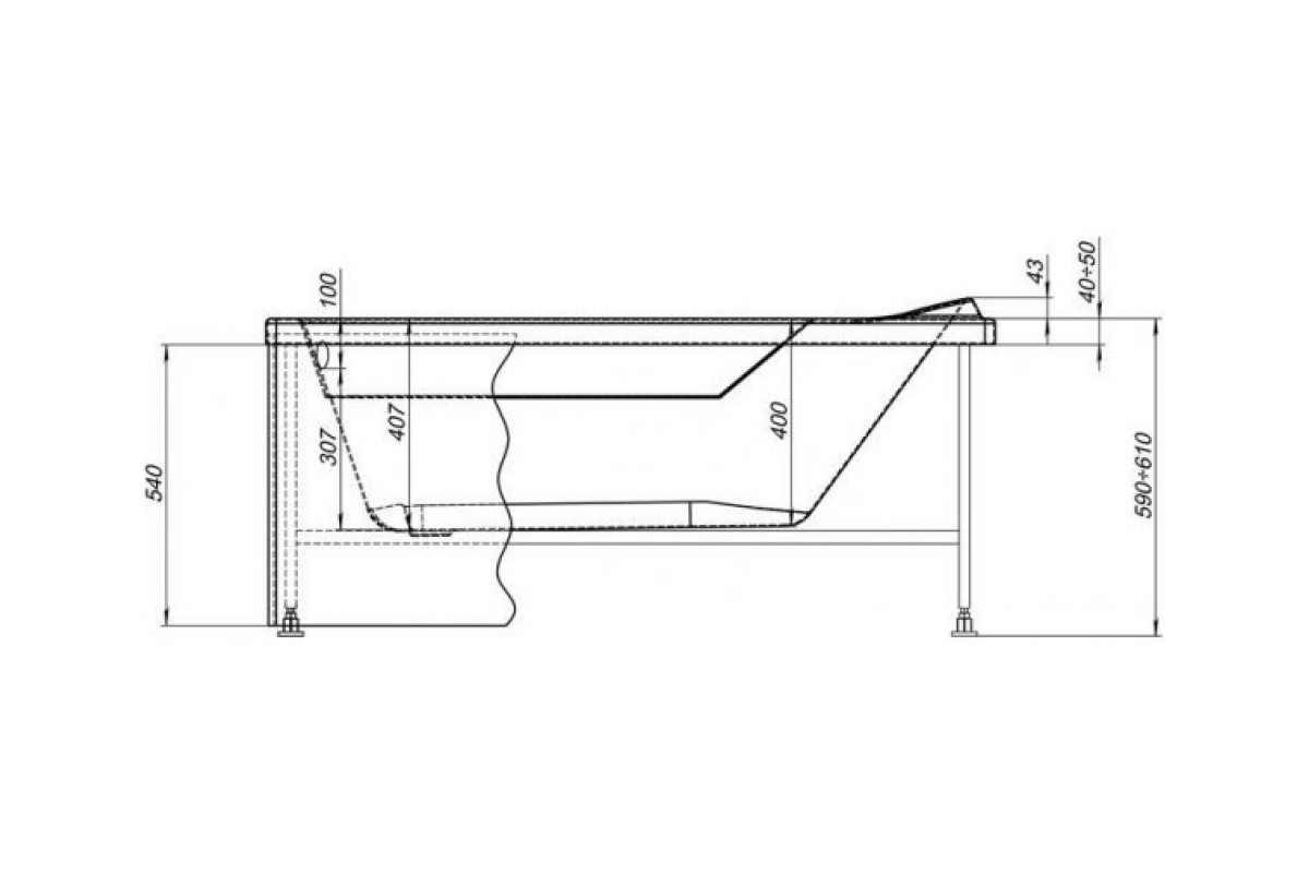 Приобрести aquanet фронтальная панель для ванны west/nord/largo 140 см, белая