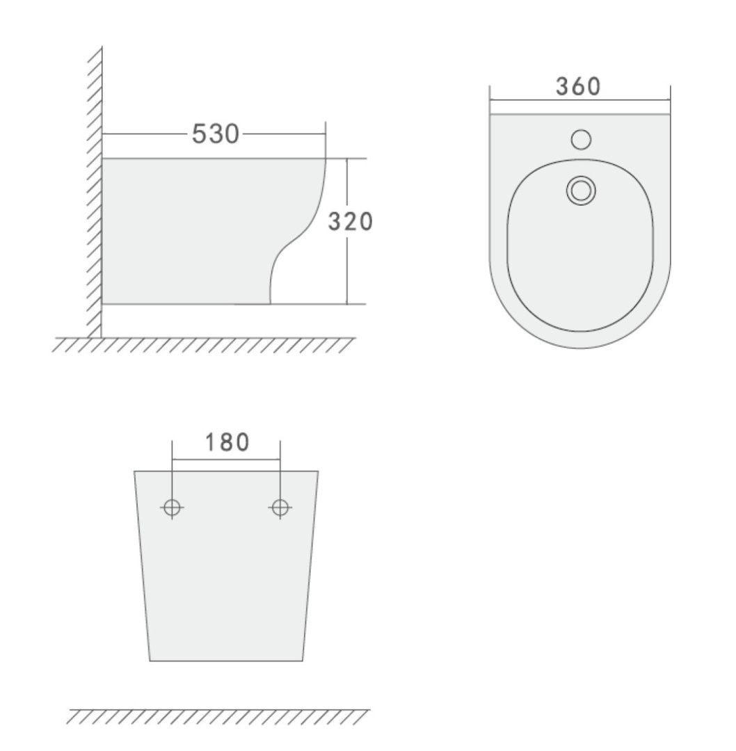 Приобрести boheme биде подвесное fiore, черное 978-bidet-b