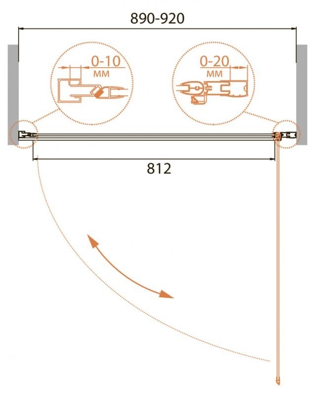 Приобрести cezares дверь душевая relax 90x185см relax-b-1-90-p-bi-r
