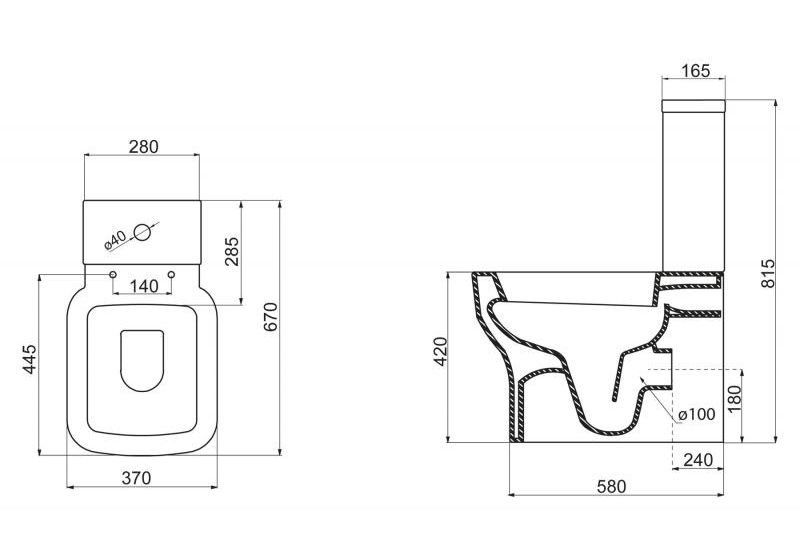 Приобрести унитаз-компакт безободковый belbagno vaso bb127cp