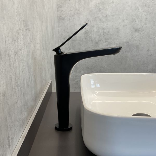Приобрести comforty высокий смеситель для раковины 28 см, черный матовый, fc088b-cmt