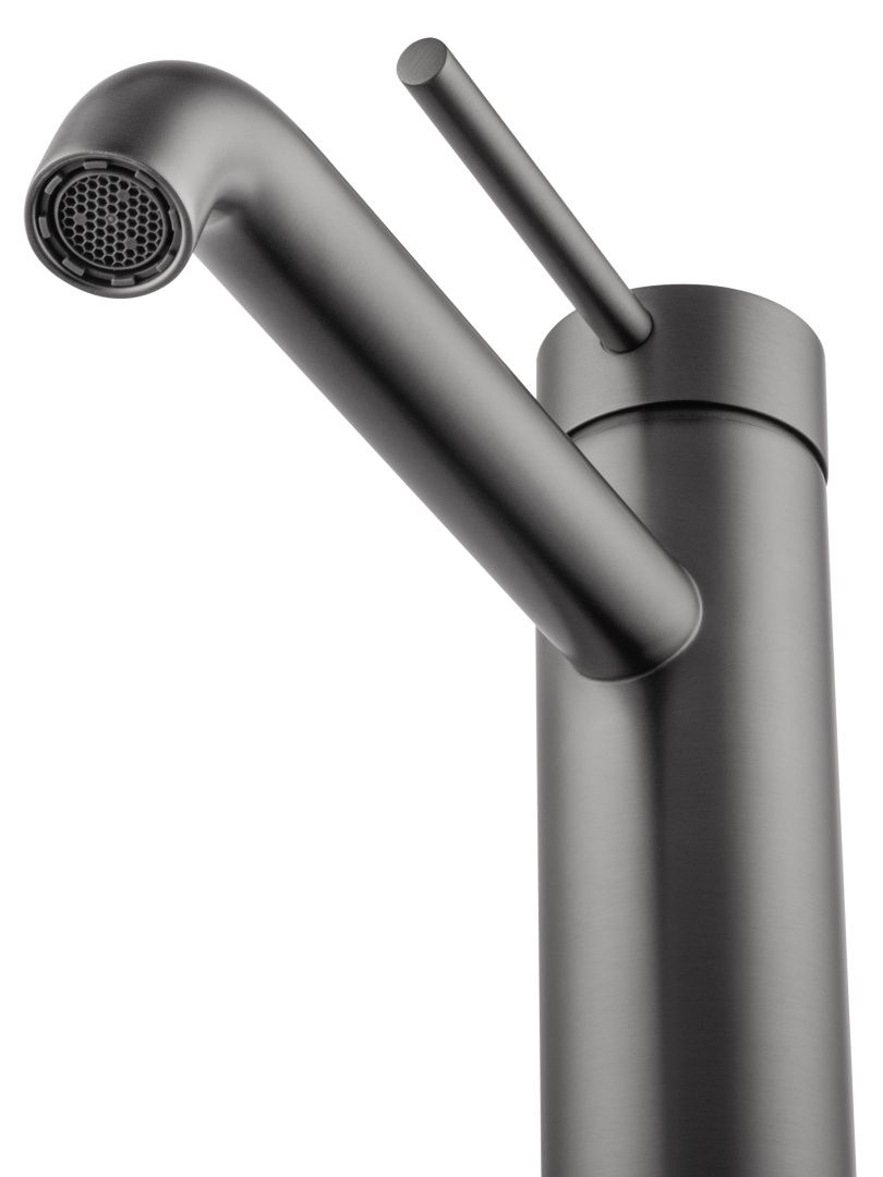 Приобрести смеситель для раковины высокий wonzon & woghand stick, темный графит (ww-88239017-bgm)