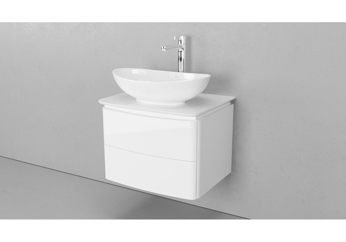 Приобрести тумба подвесная с раковиной velvex luna 60 см, белый