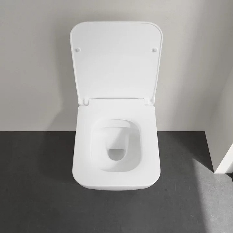Приобрести унитаз подвесной villeroy boch venticello, безободковый с тонким сиденьем микролифт 4611rsr1