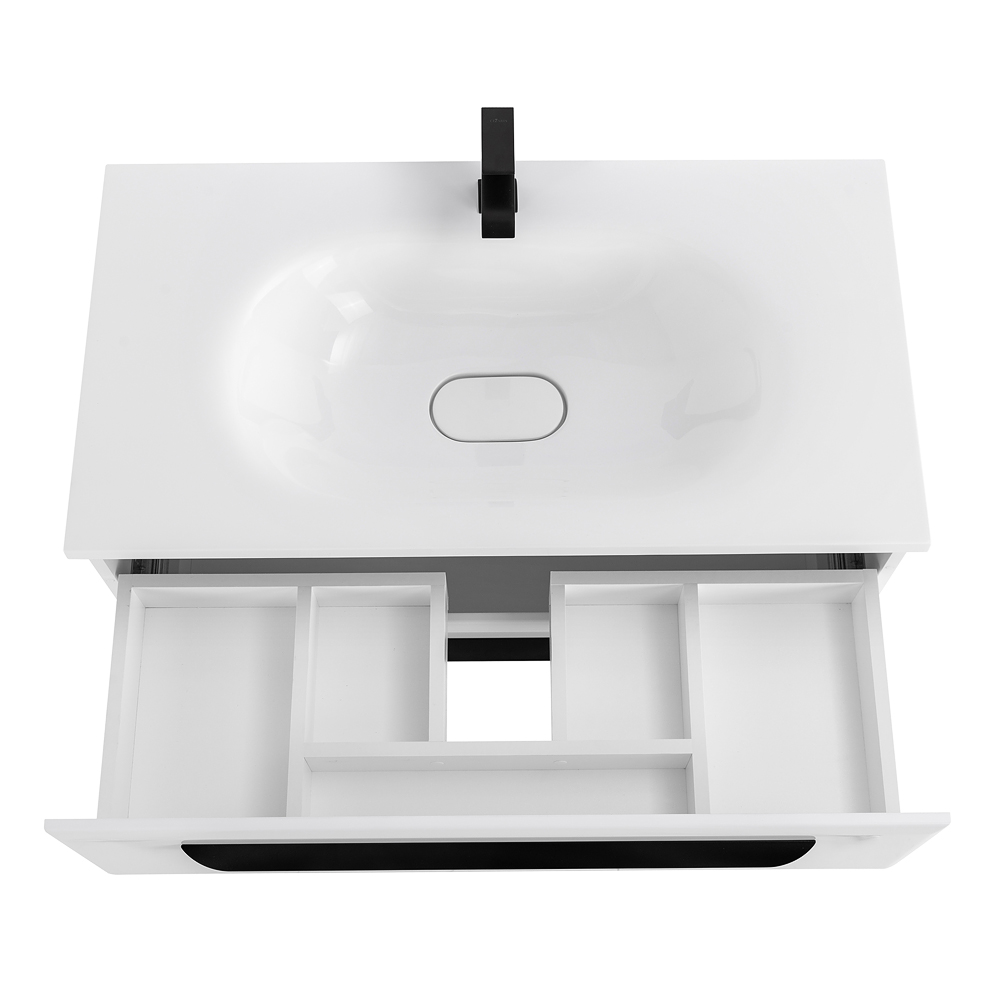 Приобрести cezares тумба подвесная с раковиной eco 90 см bianco lucido, белый глянец eco-900-2c-so-bl