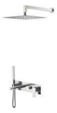 Boheme Душевой комплект скрытого монтажа Qubic Brushed Nickel 474-NB