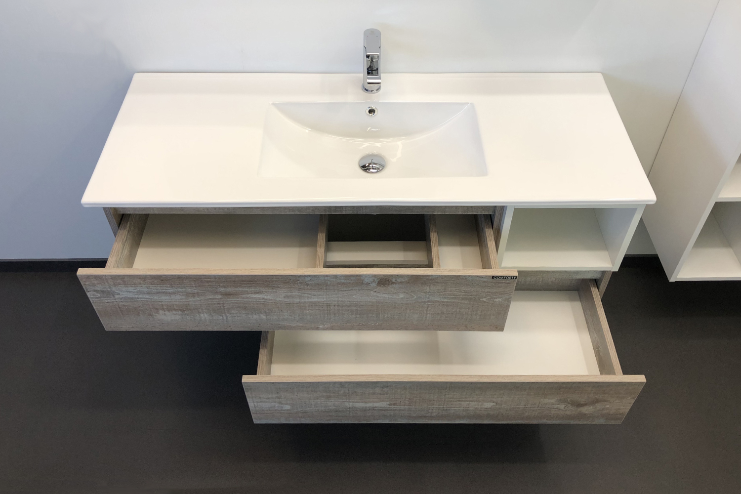 Приобрести сomforty тумба с раковиной "турин-120" дуб бежевый