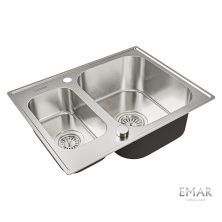 Oulin Кухонная мойка 62х47 см, сатин Oulin OL-0304