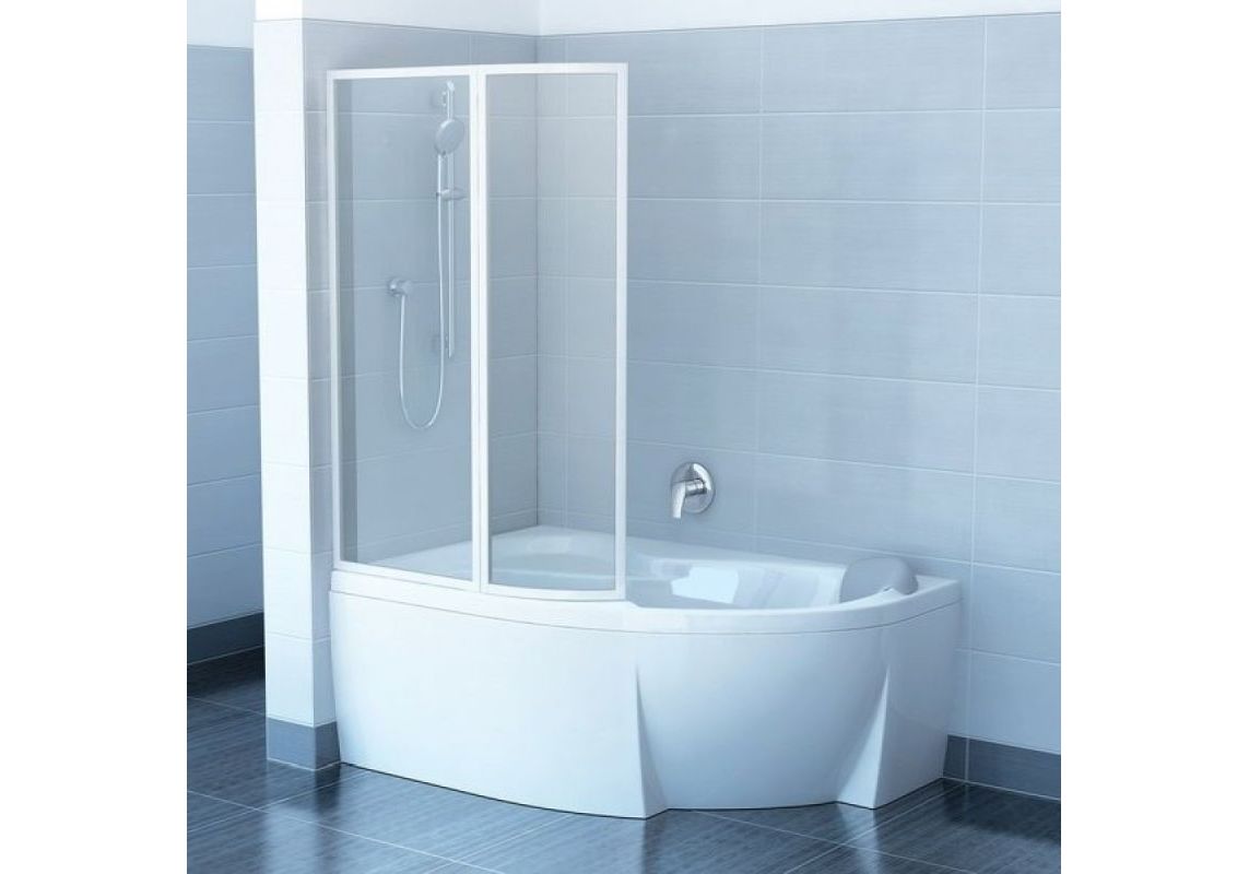 Приобрести ravak шторка для ванны supernova vsk2 rosa 160 76l9010041 l белый/rain