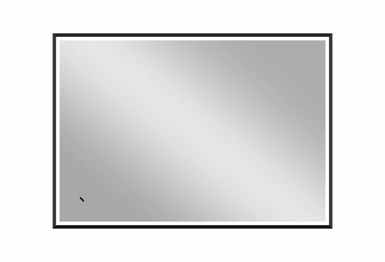 Приобрести continent зеркало с подсветкой stage black 100х70 см, черное