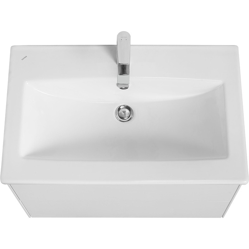 Приобрести тумба подвесная с раковиной акватон сохо 75 см, белый глянцевый