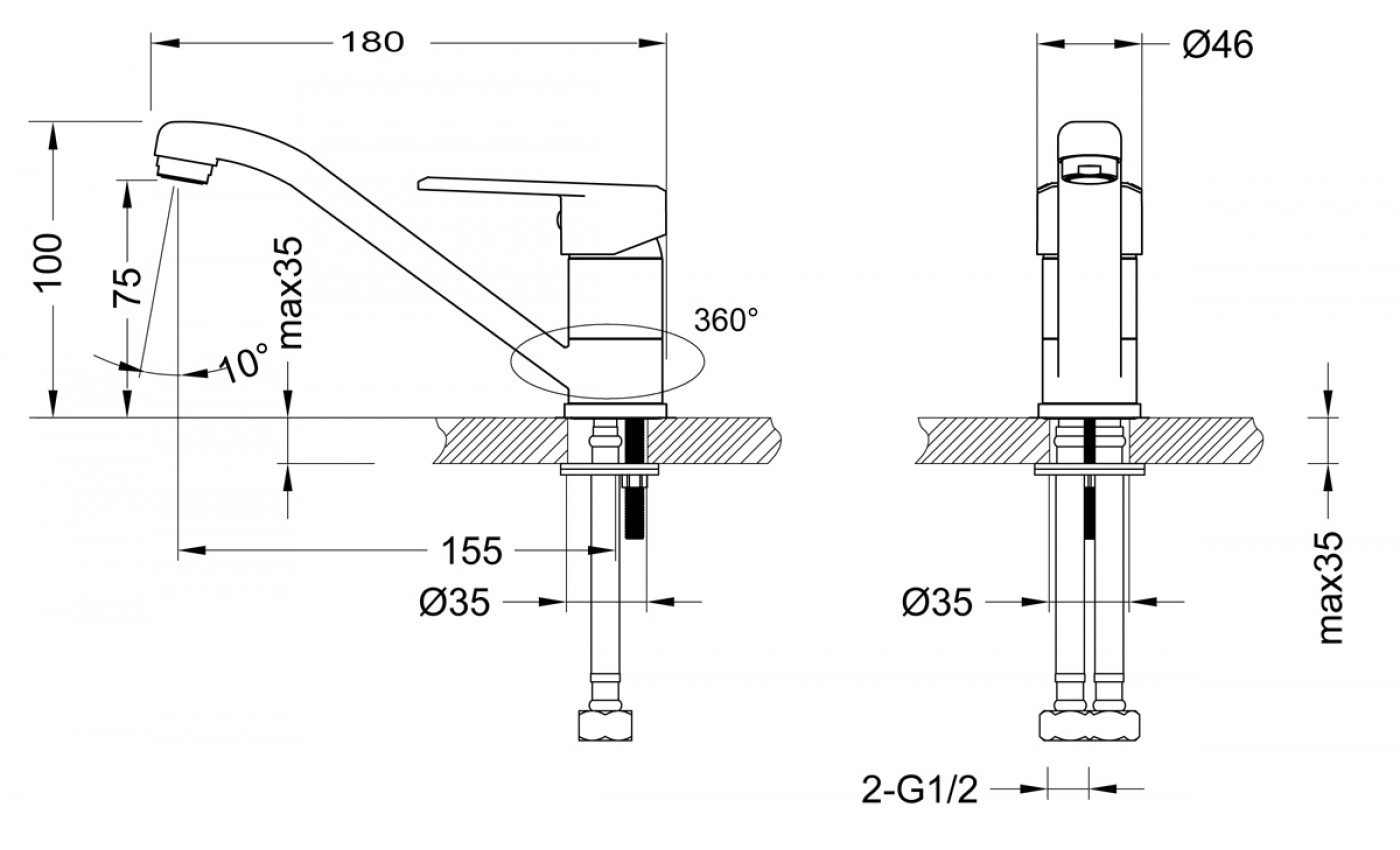Приобрести lemark смеситель для раковины point, хром lm0307c