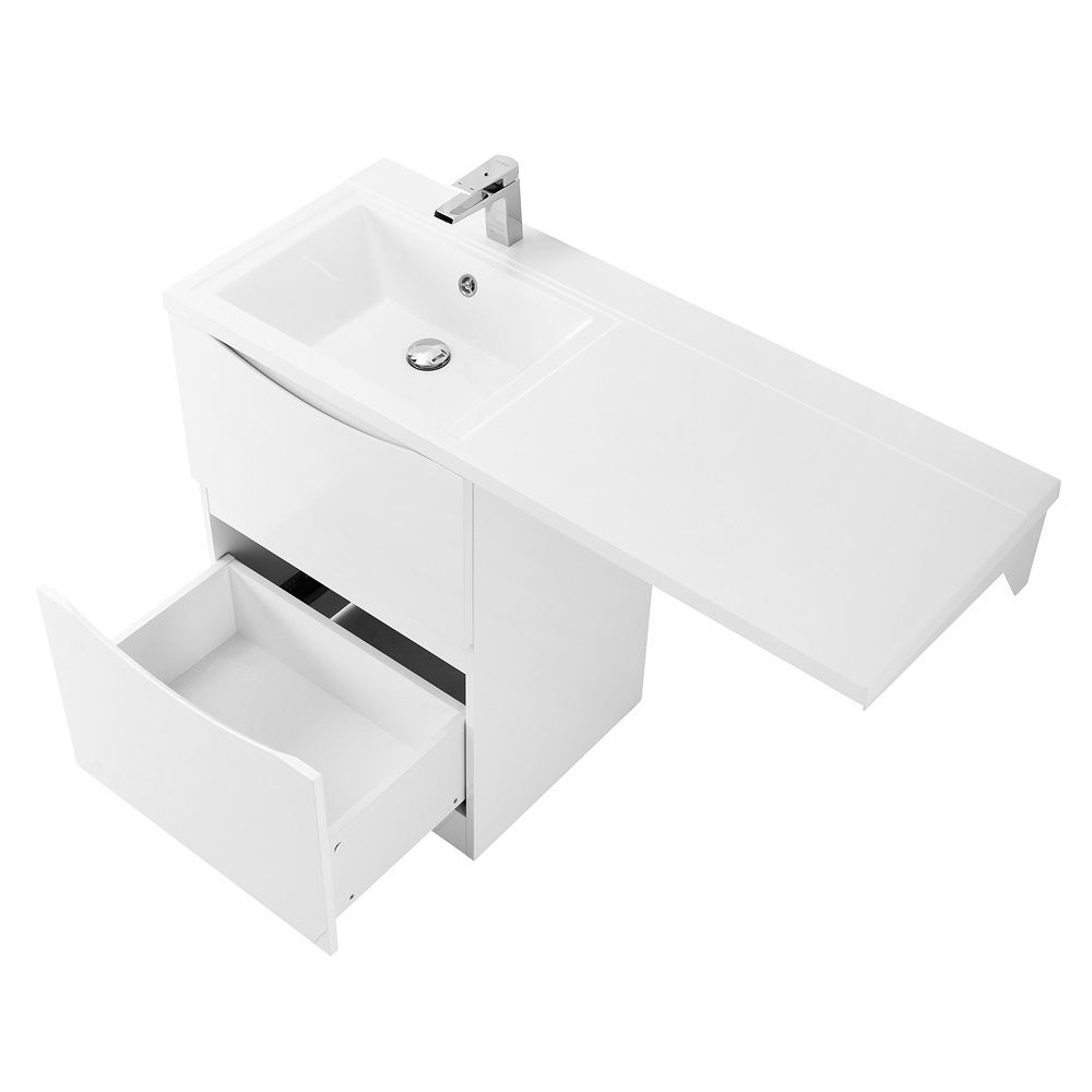 Приобрести belbagno тумба с раковиной lavanderia 120 см, напольная 58/120-l bianco lucido, белая раковина