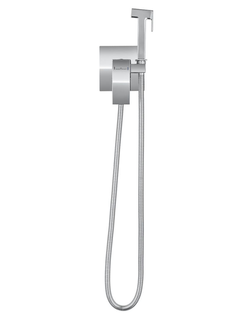 Приобрести смеситель с гигиеническим душем встраиваемый wonzon & woghand cube, хром (ww-88829016-cr)