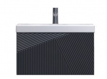 Тумба подвесная с раковиной Velvex Edge 70 см, графит tpEDG.70.1Y-231