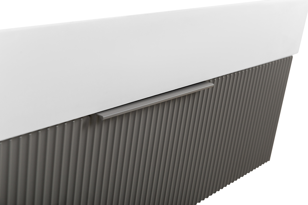 Приобрести cezares тумба подвесная с раковиной premium 90 см plisse grigio nuvola, серая 55424