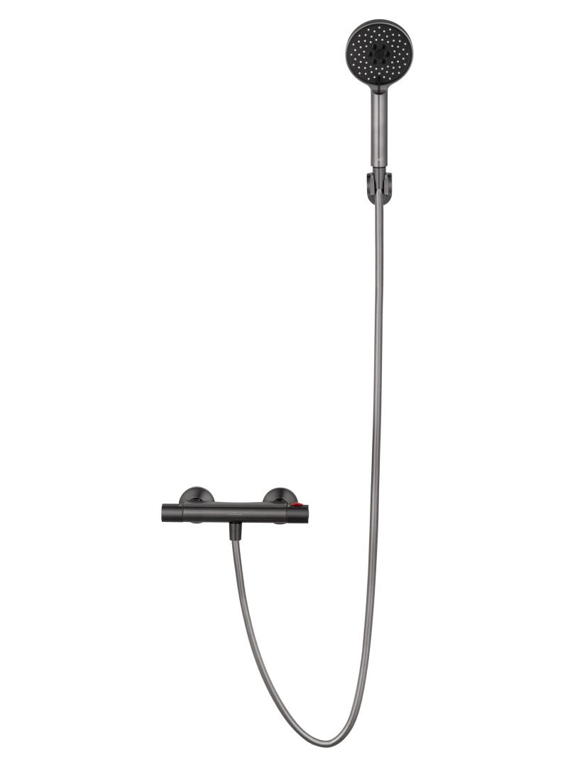 Приобрести смеситель для душа с термостатом wonzon & woghand inn 5, темный графит (ww-b2005-a-bgg)