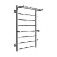 Terminus Полотенцесушитель Аврора П8 50х80 см, с двумя полками, боковое подключение, водяной, хром