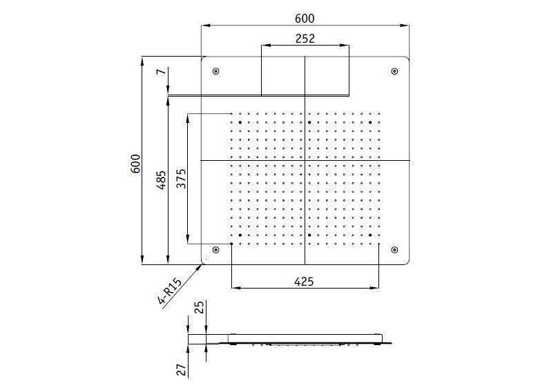 Приобрести верхний душ многофункциональный rgw sp-74, 60*60, 21140274-01