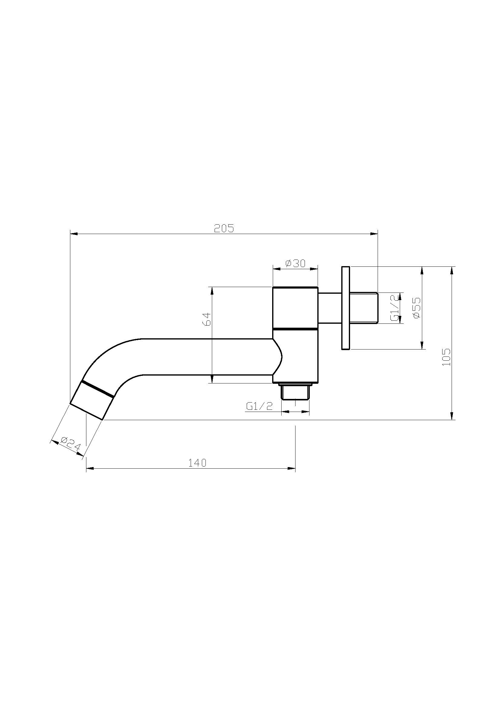 Приобрести belbagno излив для ванны ancona , хром ancona-bca-crm