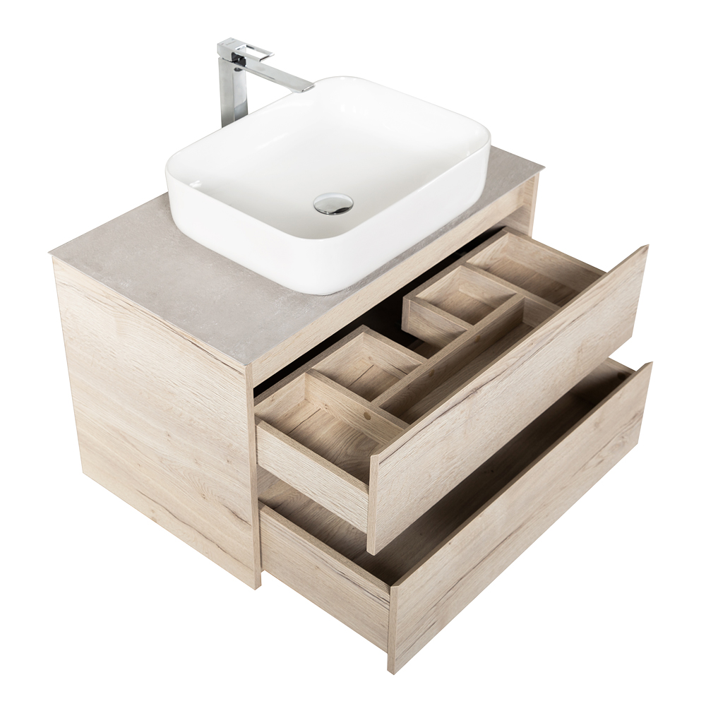 Приобрести belbagno тумба со столешницей kraft 80 см, подвесная rovere galifax bianco
