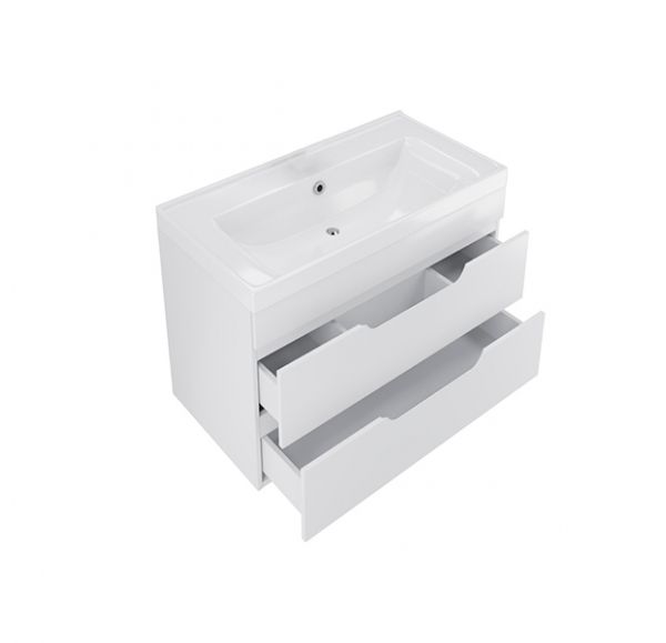 Приобрести mirsant тумба подвесная soho 80\2 80 см с раковиной deep-80, белая ут000062630