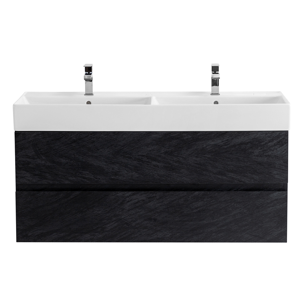 Приобрести cezares тумба подвесная с раковиной molveno 46 120 см nero, черная molveno 46-120-2c-so-2-nc