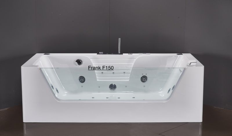 Приобрести frank ванна гидромассажная f161 160х85 см, пристенная, прямоугольная, белая