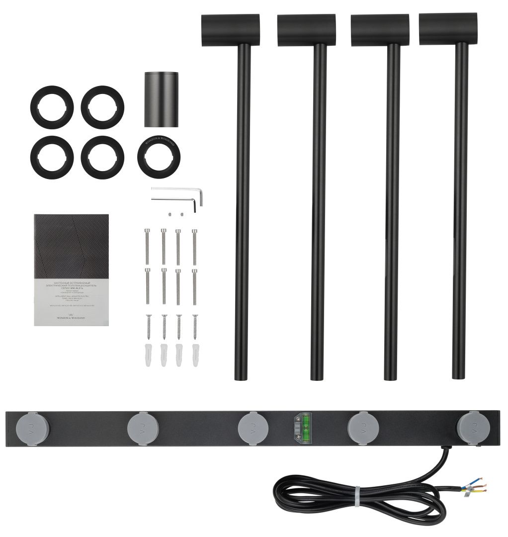 Приобрести полотенцесушитель электрический встраиваемый wonzon & woghand hamburg, черный матовый (ww-al314-mb)