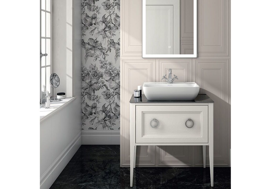 Приобрести тумба напольная со столешницей kerama marazzi plaza classic 80 см pl.c.80.1+1\wht, белый