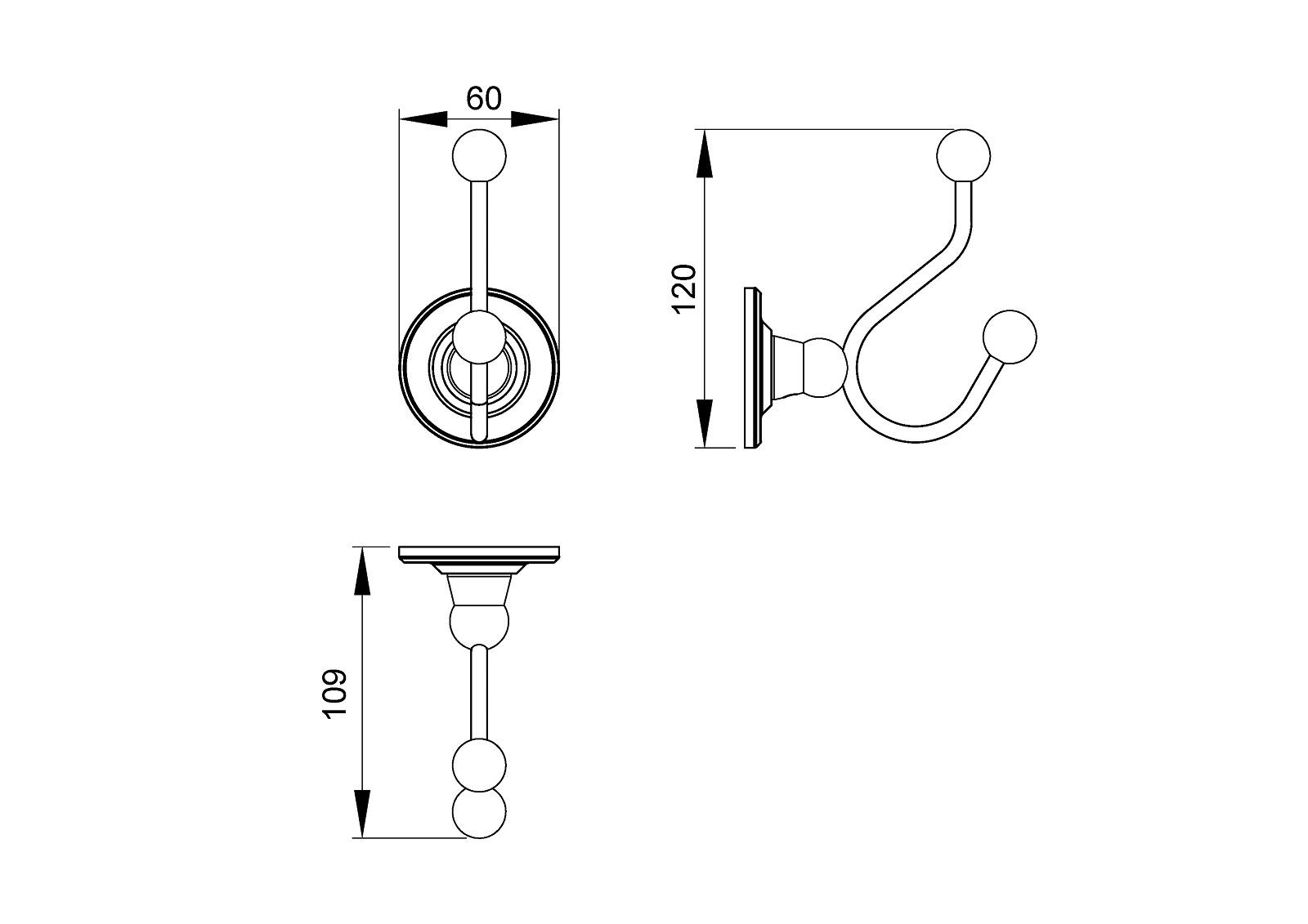 Приобрести крючок timo nelson 150013/00 хром