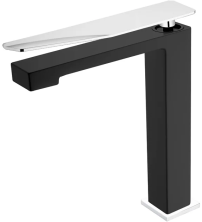 Boheme Смеситель для раковины Q, высокий, черный\хром 142-BCR.2