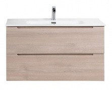 Тумба подвесная с раковиной BelBagno ETNA-1000-2C-SO-RG-P 100 см, Rovere Grigio