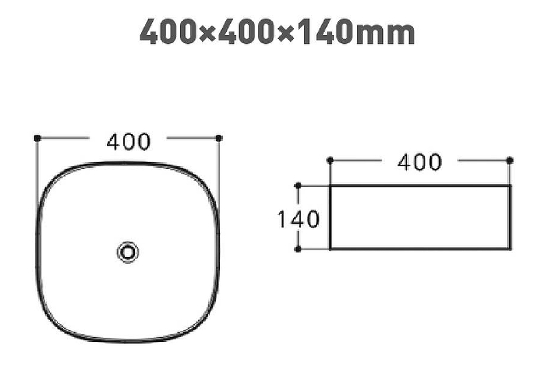 Приобрести aquanet раковина trend-1 40х40 см, белая
