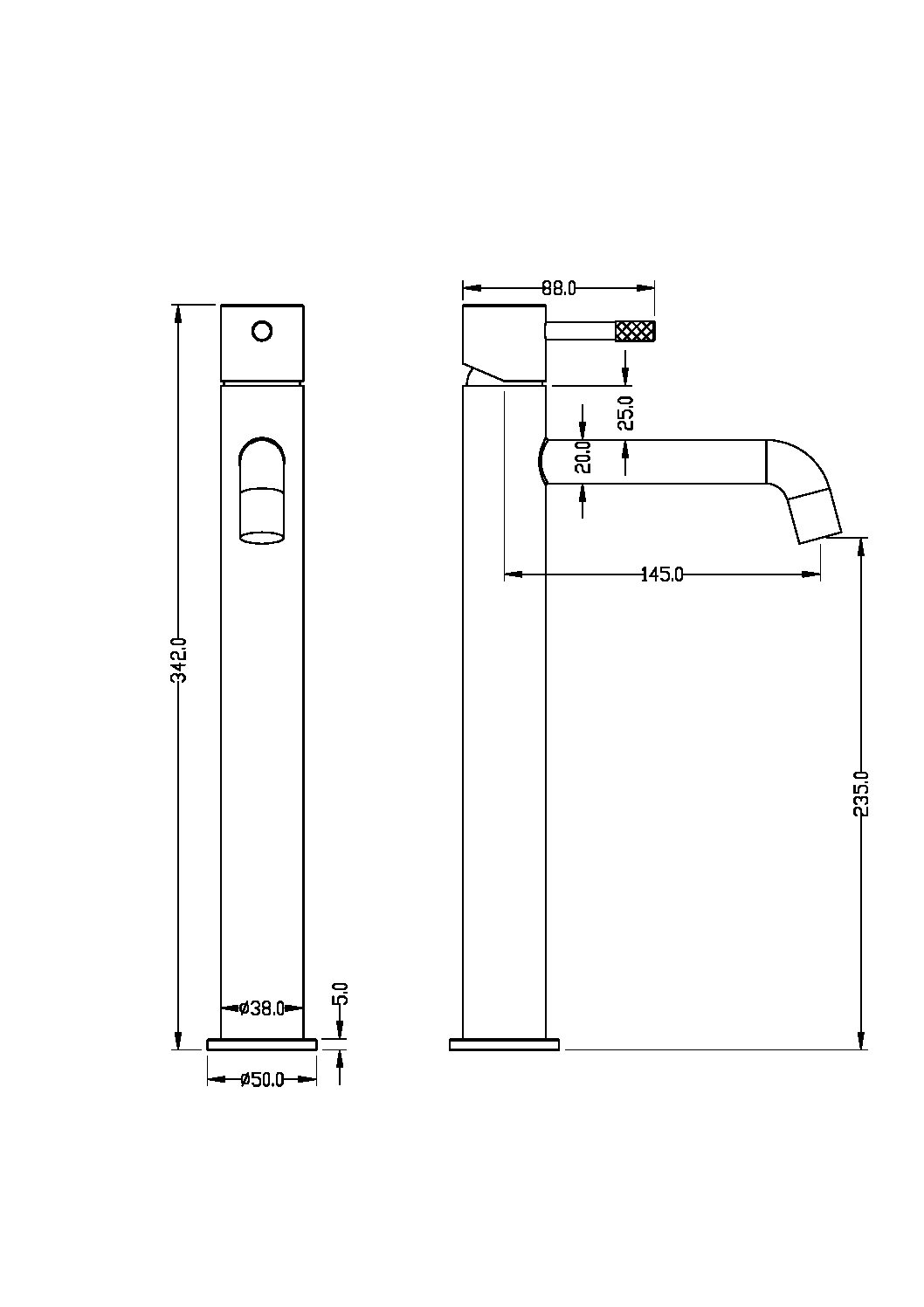 Приобрести boheme смеситель для раковины высокий, uno. nikel brush 462-nb