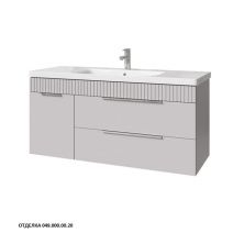 Caprigo Тумба с раковиной MONBAR-Smalty 120 см, левая, серая, эмаль