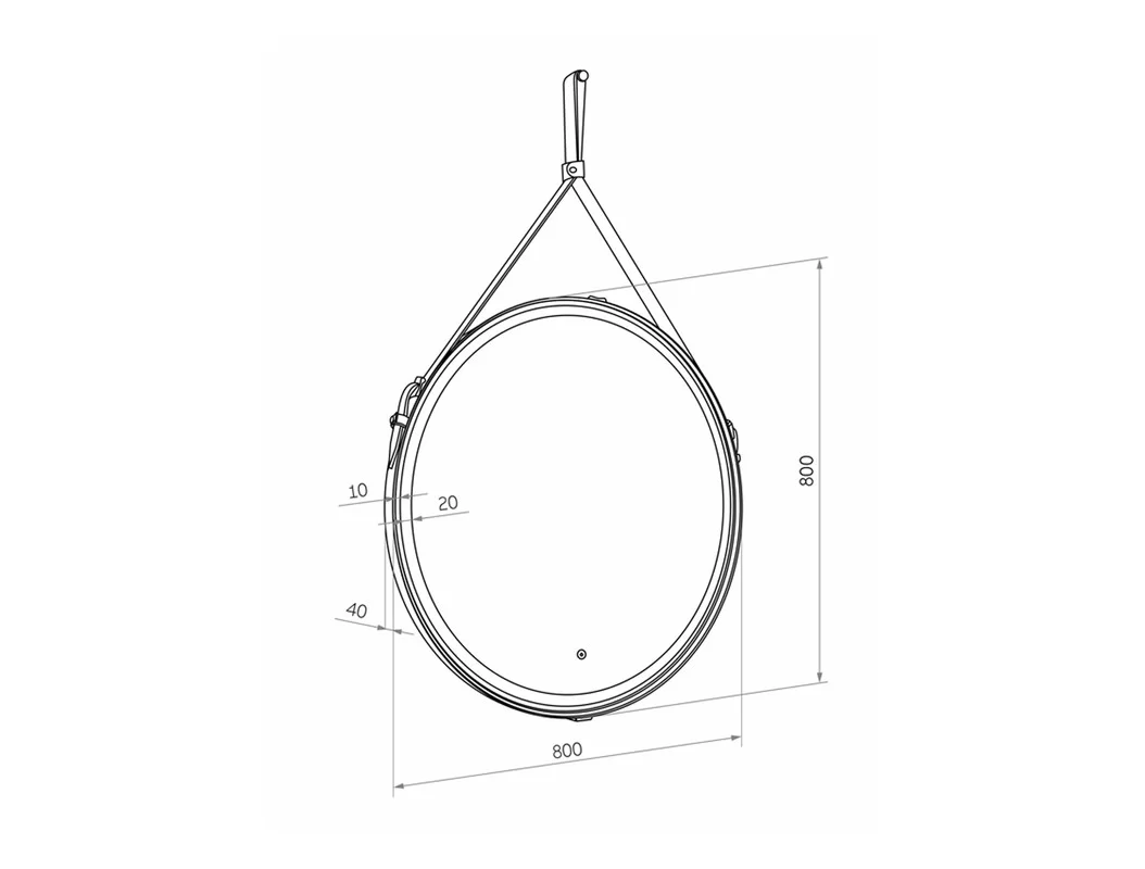 Приобрести continent зеркало с подсветкой millenium brown 80х80 см, черное