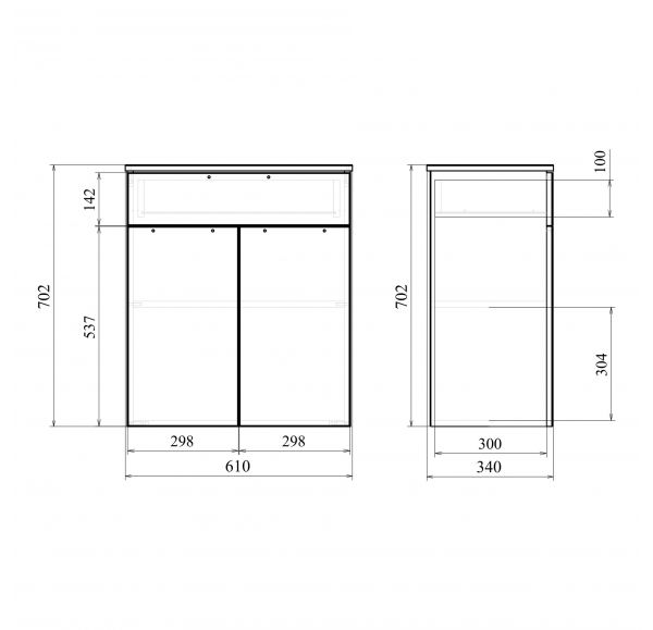 Приобрести mirsant комод напольный камилла 60 см, белый ут000004941