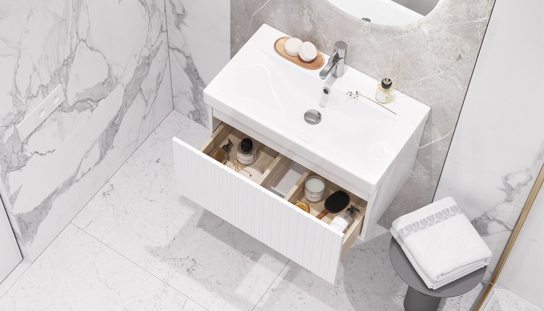 Приобрести тумба подвесная с раковиной velvex compo 70 см белый tpcom.70.1y-21