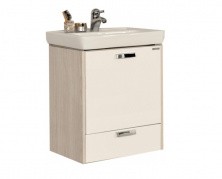 Йорк 55М Тумба-Умывальник (Белый/Ясень Фабрик) (Раковина "Тигода-55" мини)