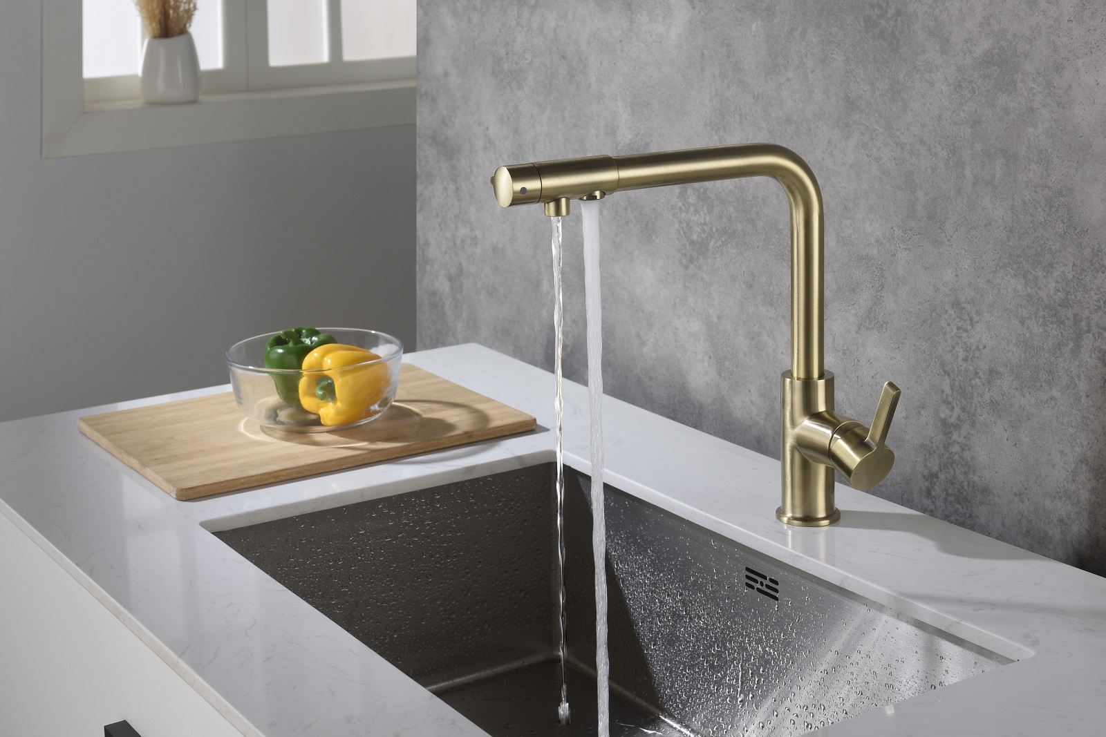 Приобрести смеситель для кухни с подключением фильтра timo hette 1026/02f антик