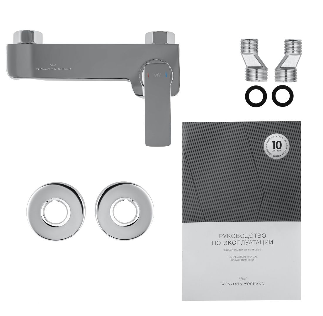 Приобрести смеситель для душа wonzon & woghand shark, хром (ww-484101-cr)