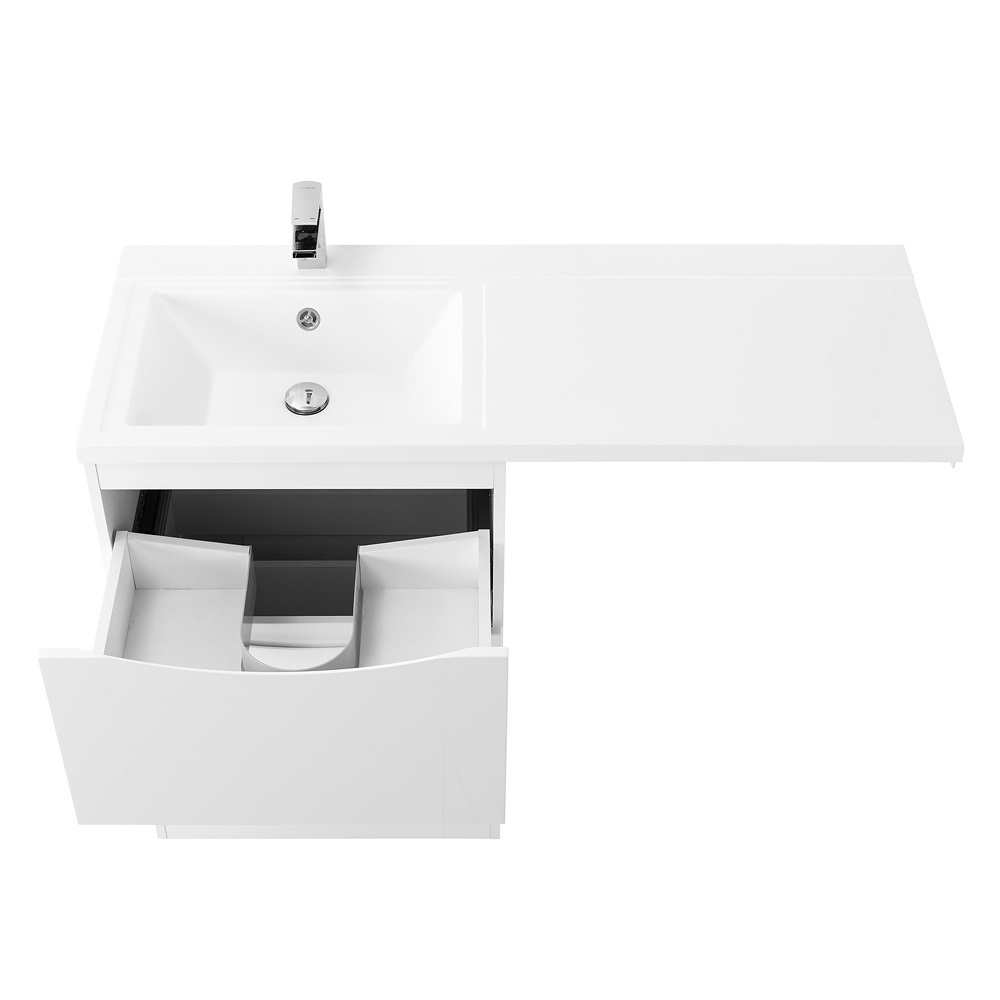 Приобрести belbagno тумба с раковиной lavanderia 120 см, напольная 58/120-l bianco lucido, белая раковина