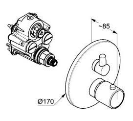 Приобрести набор 5 в 1 kludi zenta с термостатом